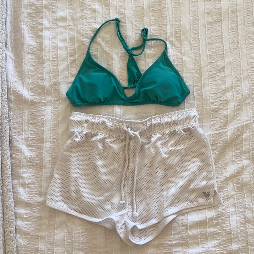 RVCA Turquoise Bikini Top